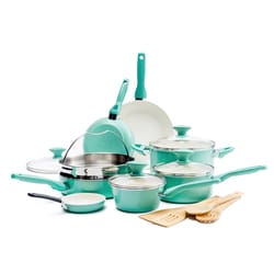 GreenPan RIO Ceramic Cookware Set Turquoise