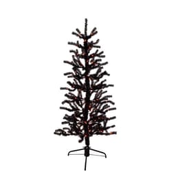 Celebrations Orange/Purple 140 ct 5 ft. LED Prelit Animated Halloween Tree