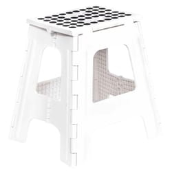 Kikkerland 16 in. H X 12 in. W X 15 in. D 300 lb. capacity 1 step Plastic Folding Step Stool