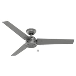 Hunter Cassius 52 in. Matte Silver Outdoor Ceiling Fan