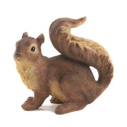 Summerfield Terrace Brown Polyresin 6 in. H Spring Squirrel Indoor/Outdoor Decoration