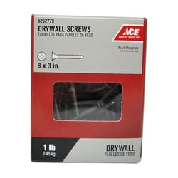 Ace No. 8 wire X 3 in. L Phillips Drywall Screws 1 lb 86 pk