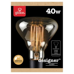 Globe Electric Designer Labo 40 W G40 Decorative Incandescent Bulb E26 (Medium) Amber 1 pk