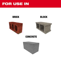 Milwaukee 5/16 in. X 4-3/4 in. L Carbide Tipped Centering Core Bit SDS-Plus Shank 1 pc