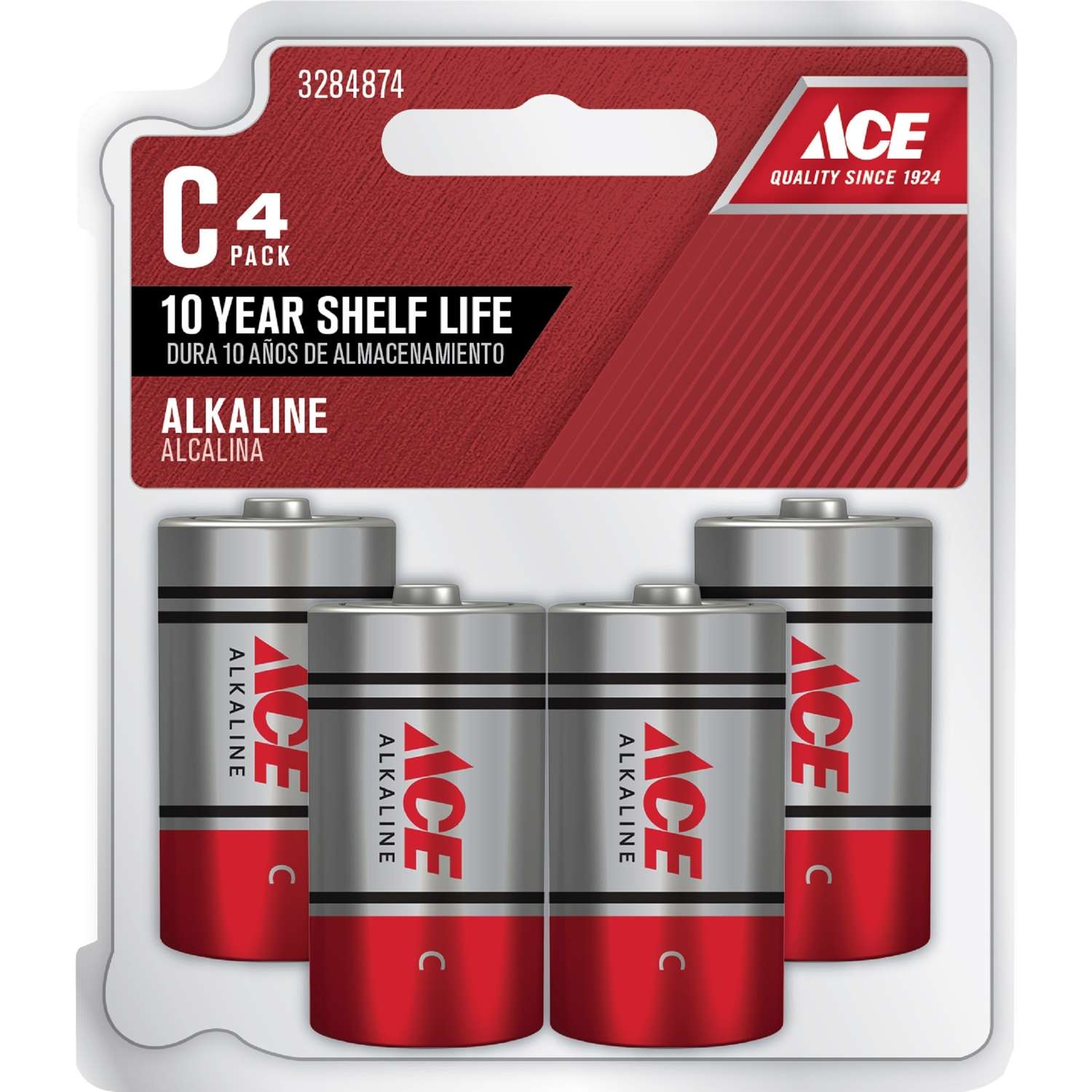 Ace C Alkaline Batteries 4 pk Carded Ace Hardware