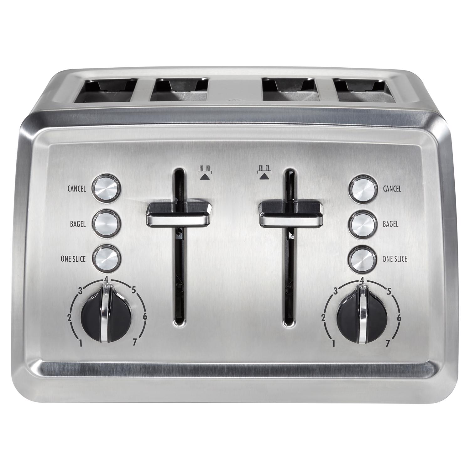 Hamilton Beach Stainless Steel Silver 4 slot Toaster 7.68 in. H X 11.1 in. W X 11 in. D