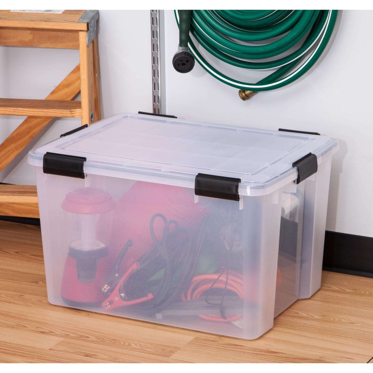 IRIS Weatherpro 46 qt Clear Storage Box 11.75 in. H X 15.75 in