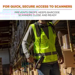 Ergodyne Squids 3132 Polyester Scanner Harness with Lanyard Lime XL