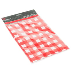 Chef Craft Red/White Plastic Disposable Tablecloth 108 ft. 52 ft.