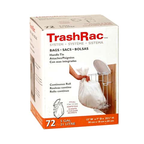 Sunbeam TrashRac Bags, Handle Tie, 3 Gal - 24 bags