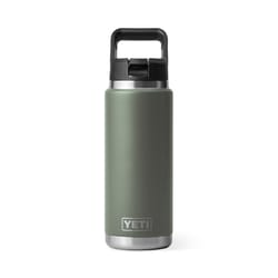YETI Rambler 26 oz Camp Green BPA Free Bottle with Straw Cap