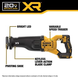 DeWalt 20V MAX XR Cordless Brushless Reciprocating Saw Tool Only