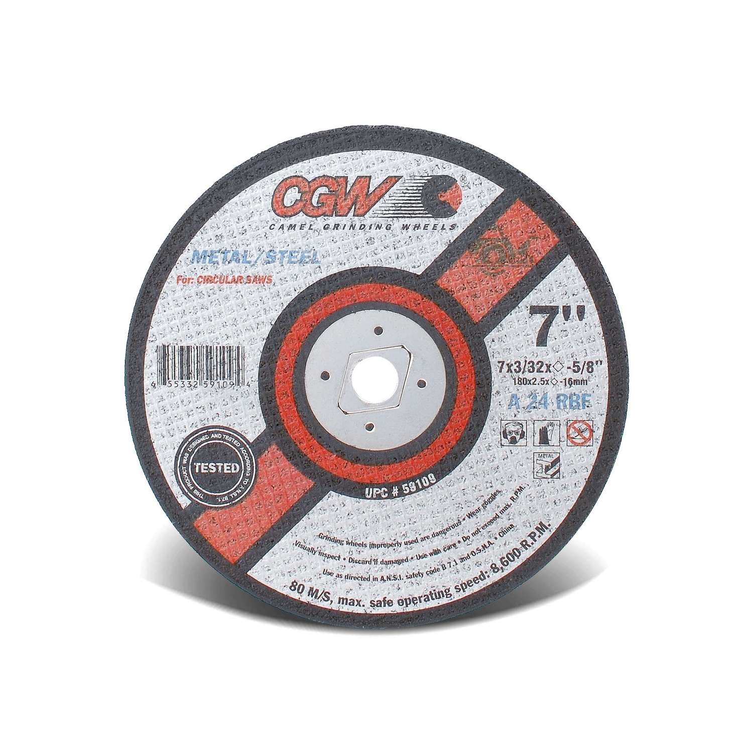 CGW 7 in. D X 5/8 in. Aluminum Oxide CutOff Wheel 1 pc Ace Hardware