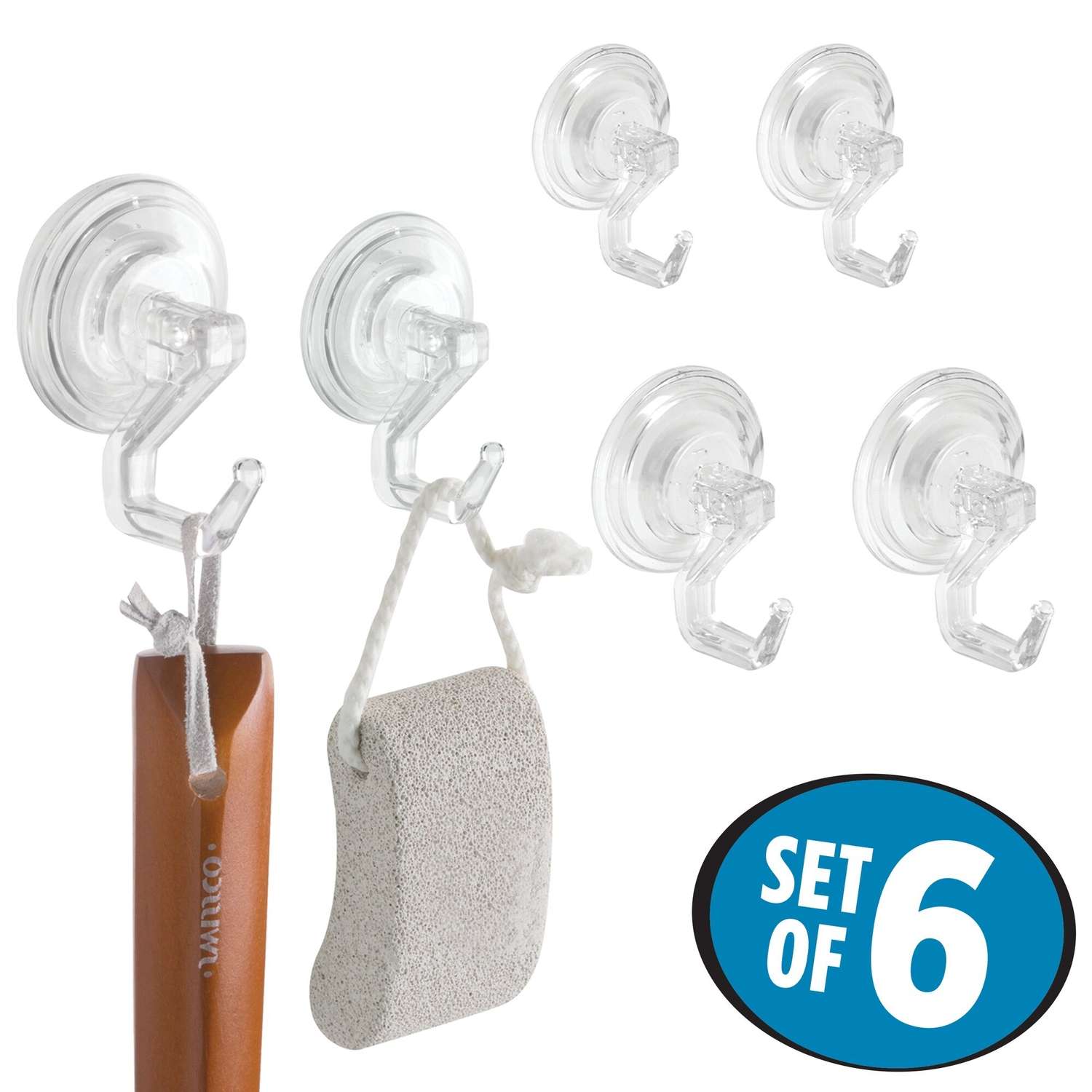 iDesign Power Lock Clear Suction Cup Hooks Mfr 18130 Ace Hardware