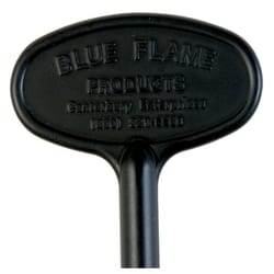Blue Flame Black Flat Metal Gas Valve Key
