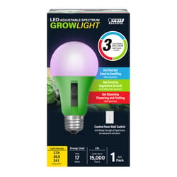 Feit A21 E26 (Medium) LED Grow Light Clear 1 pk