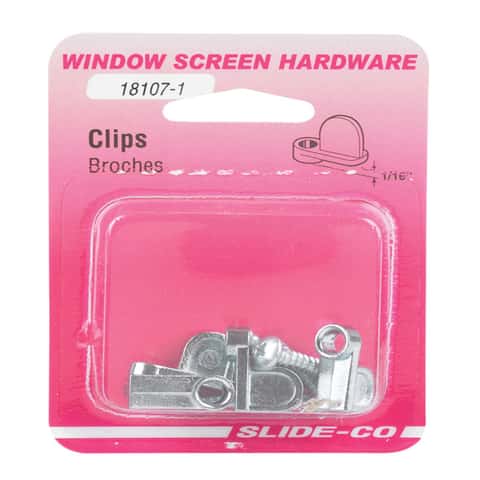 Prime-Line Mill Steel Screen Clip For 1/16 inch 4 pk Prime-Line Mill Steel Screen Clip For 1/16 inch 4 pk