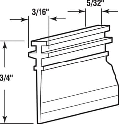 Prime-Line 3/4 in. W Gray Frameless Shower Door Sweep