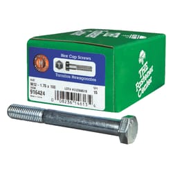 HILLMAN M12-1.75 mm D X 100 mm L Heat Treated Zinc Steel Hex Head Cap Screw 1 pk