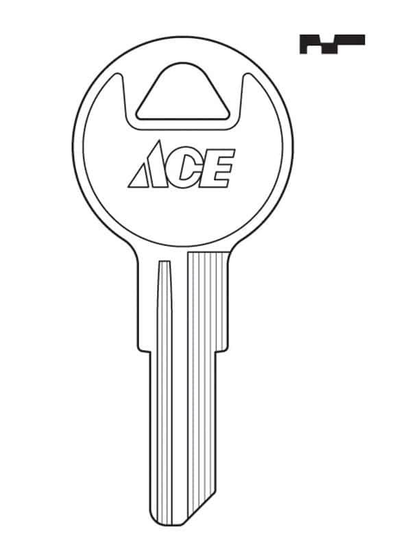 Ace House/Office Key Blank Single sided For Chicago/Hudson