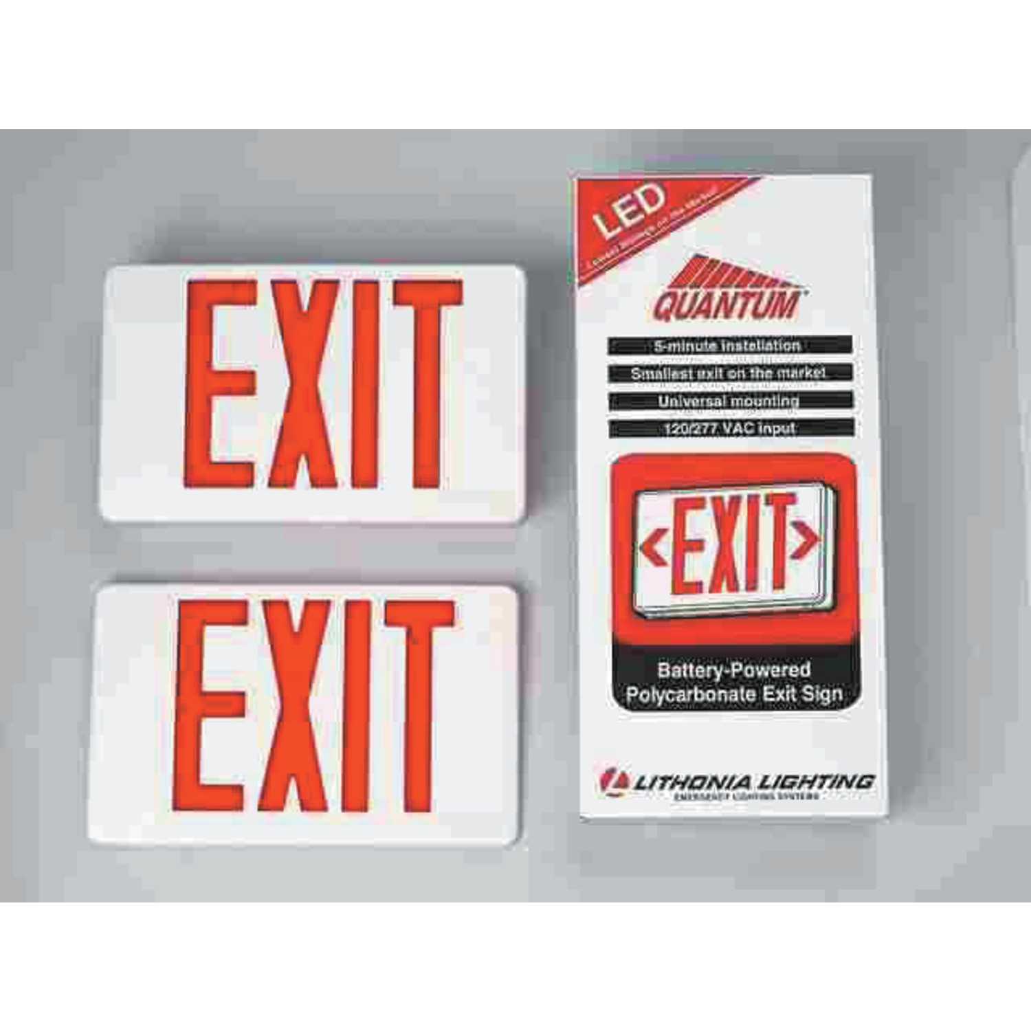 Lithonia Lighting Thermoplastic Indoor LED Lighted Exit Sign Ace Hardware