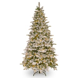 National Tree Company 7-1/2 ft. Full Incandescent 450 ct Snowy Everest Fir Christmas Tree