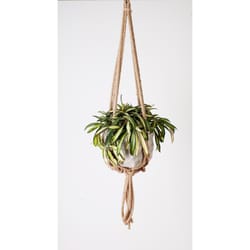 Primitive Planters Beige/Tan Jute 36 in. H Plant Hanger 1 pk