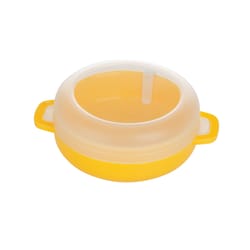 Progressive Prep Solutions White/Yellow Polypropylene Microwave Egg Poacher 1 oz