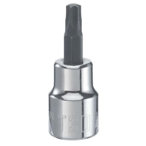 Craftsman T30 Torx Bit Socket, 3/8 in. Drive, 6 Point, Polished Chrome