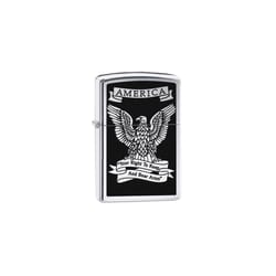 Zippo Black/Silver Americana Lighter 1 pk
