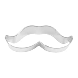 R&M International Corp 4 in. L Mustache Cookie Cutter Silver 1 pc