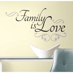 RoomMates 8.75 in. W X 7.5 in. L Family Is Love Peel and Stick Wall Decal