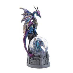 Dragon Crest 8 in. H X 3.75 in. L Dragon Castle Poly Resin Decorative Snowglobe