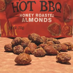 Rufus Teague Snacks Hot Almonds Hot BBQ Honey Roasted Almonds 9 oz Bagged