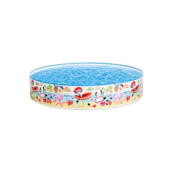 Intex 117 gal Round Plastic Snapset Pool 10 in. H X 5 ft. D