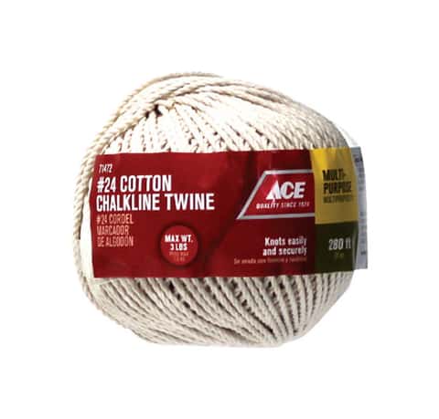 Ace 24 in. D X 280 ft. L White Twisted Cotton Twine Ace 24 in. D X 280 ft. L White Twisted Cotton Twine