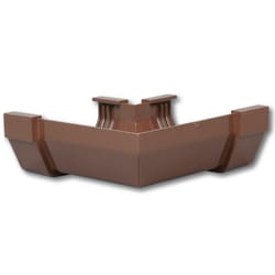 Amerimax 5 in. L Brown Vinyl Contemporary Gutter Corner