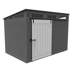 Suncast Modernist Barn Door 10 ft. x 7 ft. Resin Horizontal Barn Storage Shed with Floor Kit