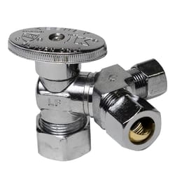 Ace 5/8 in. FPT X 1/2 in. Brass Dual Shut-Off Valve