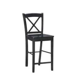 Linon Home Decor Black Wood Corey Barstool 43 in.