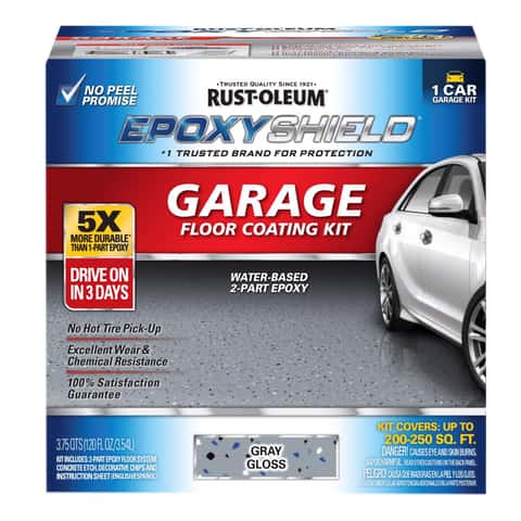 Rust-Oleum Epoxyshield Gloss Gray Water-Based Garage Floor Coating Kit 1  gal - Ace Hardware