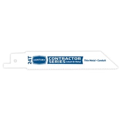 Century Drill & Tool 4 in. Bi-Metal Contractor Series Reciprocating Saw Blade 24 TPI 1 pk