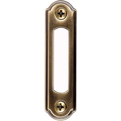 Heath Zenith Antique Brass Metal Wired Pushbutton Doorbell