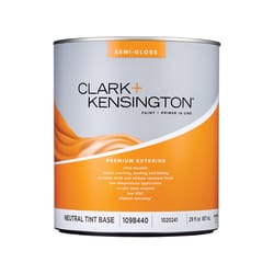 Clark+Kensington Semi-Gloss Tint Base Neutral Base Exterior Paint and Primer Exterior 1 qt