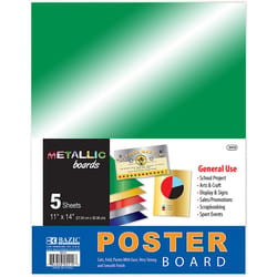 Bazic Products Metallic Boards 14 in. W X 11 in. L Assorted Poster Board