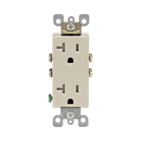 Leviton 20 amps 125 V Duplex White Outlet 5-20R 10 pk - Ace Hardware