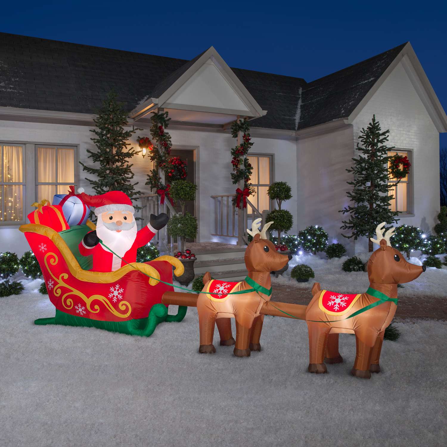 Best Online Christmas Decor Santa's Simple Sleigh Yard Art