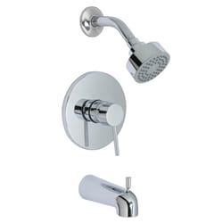 Huntington Brass Euro Chrome Tub and Shower Faucet