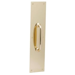 H.B. Ives 15 in. L Bright Brass Brass Pull Plate