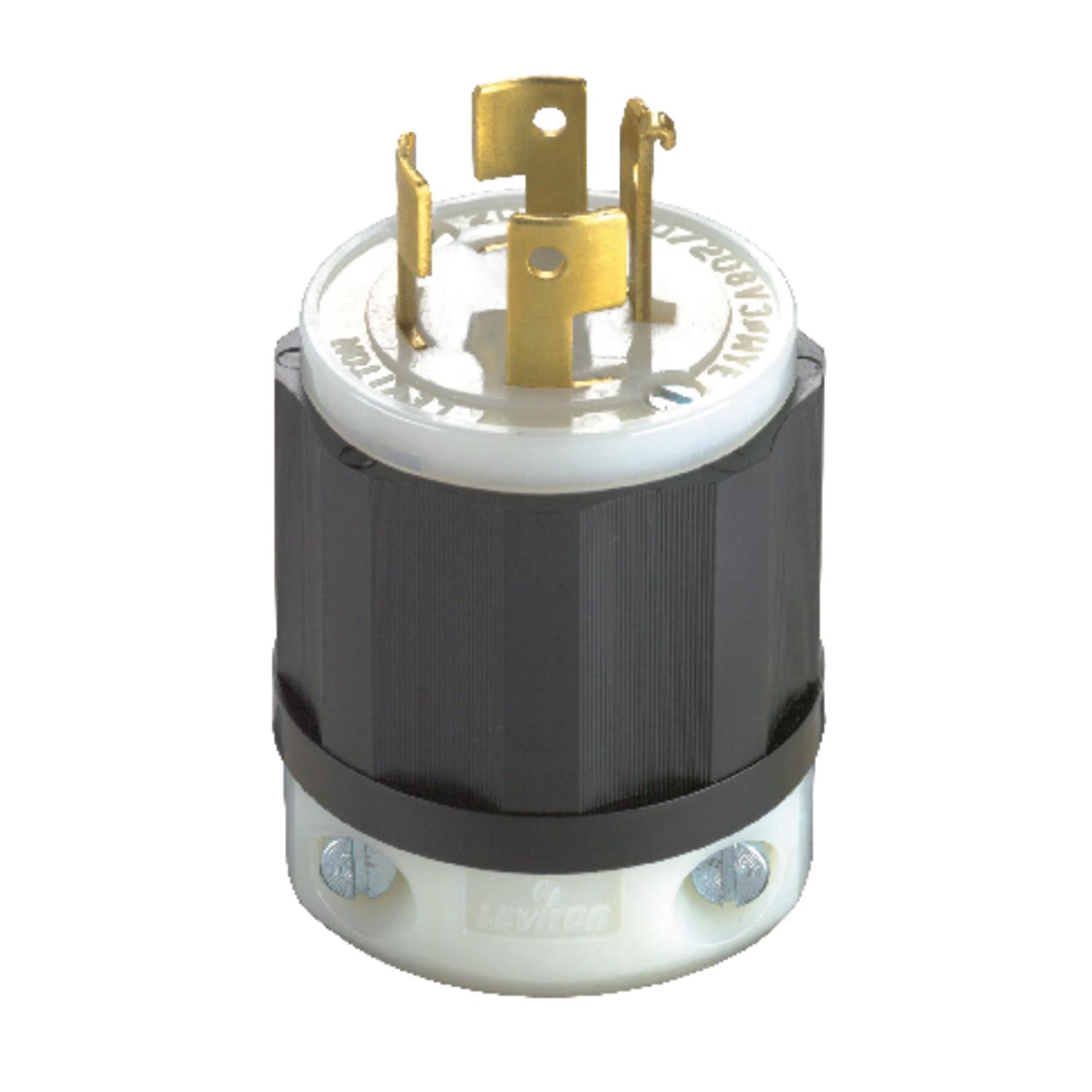 Leviton Industrial Nylon Non-Grounding Plug Non-NEMA 4 Pole 4 Wire - 07411-00C - Electrical Switches  sku 07411-00C